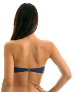 Blaues Bandeau Bikini-Top, Texturiert, Reliefeffekt – Top Kiwanda Denim Bandeau -Bestes Bademoden Geschäft top riodesol top kiwanda denim bandeau 21