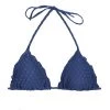 Triangel-Top Blau, Texturiert, Gewellter Rand – Top Kiwanda Denim Frufru -Bestes Bademoden Geschäft top riodesol top kiwanda denim frufru 01