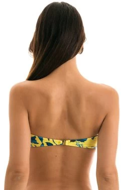 Gelbes Bandeau, Gemustert – Top Lemon Flower Bandeau -Bestes Bademoden Geschäft top riodesol top lemon flower bandeau 21