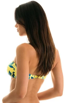 Gelbes Bandeau, Gemustert – Top Lemon Flower Bandeau -Bestes Bademoden Geschäft top riodesol top lemon flower bandeau 31