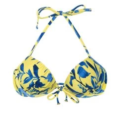 Balconette Push Up Gelb, Blau – Top Lemon Flower Comfort