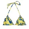 Gelbes Triangel Bikinitop Blau Gemustert – Top Lemon Flower Frufru -Bestes Bademoden Geschäft top riodesol top lemon flower frufru 01