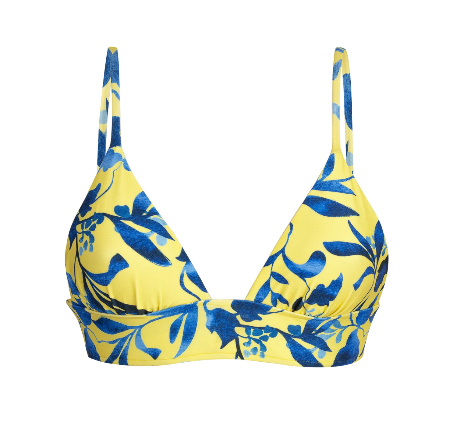 Gelbes Bustier Top Blau Gemustert – Top Lemon Flower Tri Cos 4 Gelbes Bustier Top Blau Gemustert – Top Lemon Flower Tri Cos – Bild 2