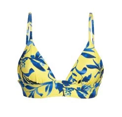 Gelbes Bustier Top Blau Gemustert – Top Lemon Flower Tri Cos