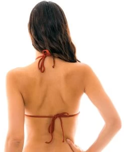 Triangel-Top Ziegelrot Blau Glänzend – Top Liquor Recorte Tri -Bestes Bademoden Geschäft top riodesol top liquor recorte tri 21