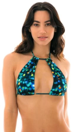 Bade Crop Top Dekolleté Schwarz – Top Luce Decote