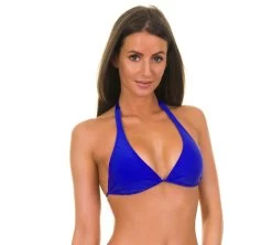 Bikini Triangel Oberteil Saphirblau, Unwattiert – Zaffiro Cortinao